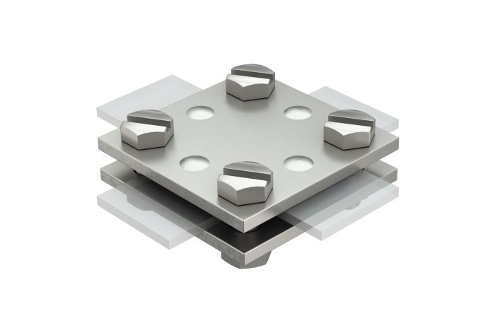 Jungtis juostoms iki 30mm kryžminė nerūdijančio plieno 256 A-DIN 30 V4A - OBO BETTERMANN