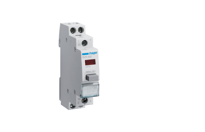 Mygtukas modulinis 16A 1no+1nc 250V su lemp.raud. - HAGER