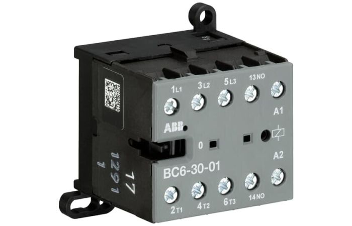 Kontaktorius 3P 4kW 24V DC 1nc BC6-30-01 - ABB