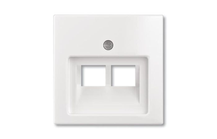 Dangtelis kompiuteriniam lizdui dvigubas RJ45 dramblio kaulo spalvos 1803-02-92-507 Basic 55 - ABB