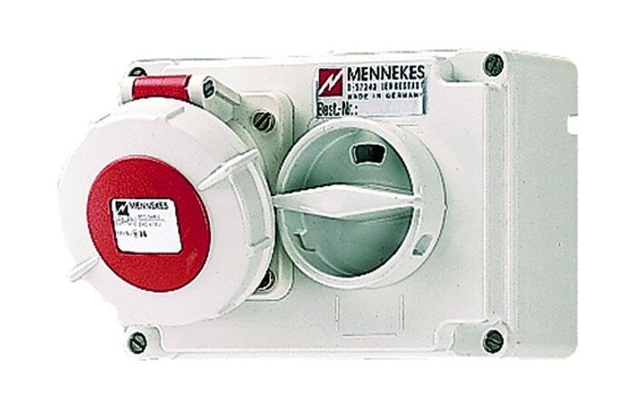 Lizdas CEE v/t 5P 16A 400V IP67 6h su kirtikliu DUO - MENNEKES