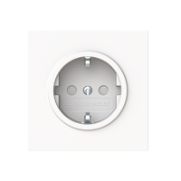 Lizdas p/t SCHUKO be rėmelio su apsauga nuo vaikų baltos matinės spalvos 16A 250V 20 EUCB-44M-500 Busch-Art Linear - ABB