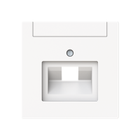 Dangtelis kompiuteriniam lizdui viengubas RJ45 baltos matinės spalvos 1803-44M-500 Busch-Art Linear - ABB