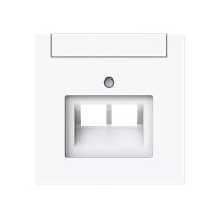 Dangtelis kompiuteriniam lizdui dvigubas RJ45 baltos spalvos 1803-02-44G-500 Busch-Art Linear - ABB