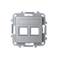 Dangtelis kompiuteriniam lizdui dvigubas RJ45 sidabrinės spalvos 8518.2 PL SKY Niessen - ABB