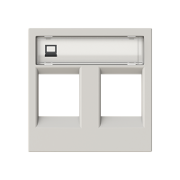 Dangtelis kompiuteriniam lizdui dvigubas RJ45 su vieta markiracijai DUNE spalvos N2218.2 DN Zenit S - ABB