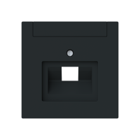 Dangtelis kompiuteriniam lizdui viengubas RJ45 juodos matinės spalvos 1803-45M-500 Busch-Art Linear - ABB