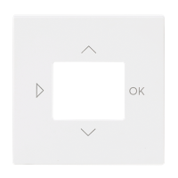 Dangtelis temperatūros reguliatoriui baltos matinės spalvos 6435-44M Busch-Art Linear - ABB