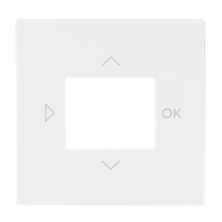 Dangtelis temperatūros reguliatoriui baltos spalvos 6435-44G Busch-Art Linear - ABB