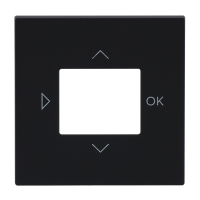 Dangtelis temperatūros reguliatoriui juodos matinės spalvos 6435-45M Busch-Art Linear - ABB