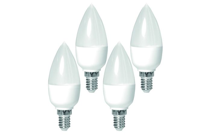 Rinkinys lempų 4.2W E14 2700K 470lm žvakės formos PMPC35 [rinkinyje 4 vnt.] - PROTEC