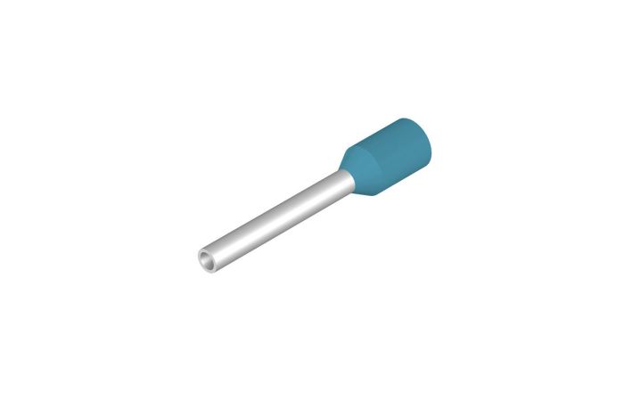 Antgalis gilzinis izoliuotas 0.25mm2 šviesiai mėlynas L-8mm H0.25/12D HBL [pak. po 500 vnt.] - WEIDMULLER