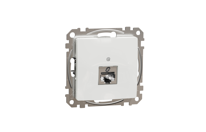 Lizdas kompiuterinis p/t viengubas RJ45 Kat.6A STP be rėmelio baltos spalvos SEDNA DESIGN - SCHNEIDER ELECTRIC