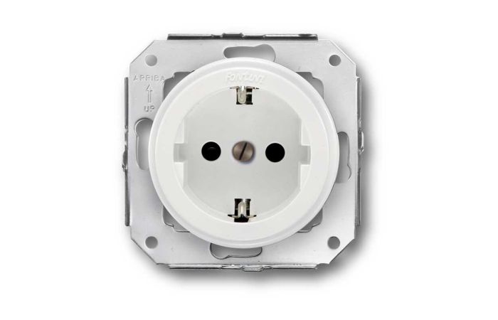 Lizdas p/t SCHUKO baltas plastikas 16A 250V GARBY COLONIAL - FONTINI