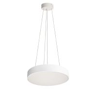 Šviestuvas pakabinamas LED 43W 3000K/4000K 3100lm/3200lm D-400mm H-60mm dimeriuojamas baltas šviečia aukštyn/žemyn su 1.8m pakabinimo laidu su trosu MENKAR - DEKO LIGHT