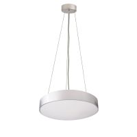 Šviestuvas pakabinamas LED 43W 3000K/4000K 3100lm/3200lm D-400mm H-60mm dimeriuojamas sidabrinės spalvos šviečia aukštyn/žemyn su 1.8m pakabinimo laidu su trosu MENKAR - DEKO LIGHT
