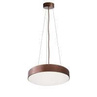 Šviestuvas pakabinamas LED 43W 3000K/4000K 3100lm/3200lm D-400mm H-60mm dimeriuojamas kavos spalvos šviečia aukštyn/žemyn su 1.8m pakabinimo laidu su trosu MENKAR - DEKO LIGHT