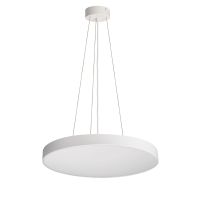 Šviestuvas pakabinamas LED 95W 3000K/4000K 7600lm/7800lm D-800mm H-60mm dimeriuojamas baltas šviečia aukštyn/žemyn su 3m pakabinimo laidu su trosu MENKAR - DEKO LIGHT
