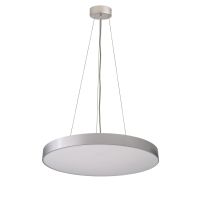 Šviestuvas pakabinamas LED 95W 3000K/4000K 7600lm/7800lm D-800mm H-60mm dimeriuojamas sidabrinės spalvos šviečia aukštyn/žemyn su 3m pakabinimo laidu su trosu MENKAR - DEKO LIGHT