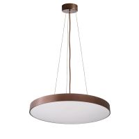 Šviestuvas pakabinamas LED 95W 3000K/4000K 7600lm/7800lm D-800mm H-60mm dimeriuojamas kavos spalvos šviečia aukštyn/žemyn su 3m pakabinimo laidu su trosu MENKAR - DEKO LIGHT