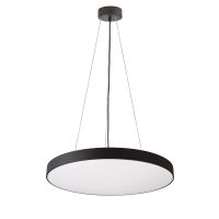 Šviestuvas pakabinamas LED 95W 3000K/4000K 7600lm/7800lm D-800mm H-60mm dimeriuojamas juodas šviečia aukštyn/žemyn su 3m pakabinimo laidu su trosu MENKAR - DEKO LIGHT