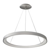 Šviestuvas pakabinamas LED 42W 3000K/4000K 3100lm/3200lm D-580mm H-35mm dimeriuojamas sidabrinės spalvos su 1.8m pakabinimo laidu su trosu MEROPE - DEKO LIGHT