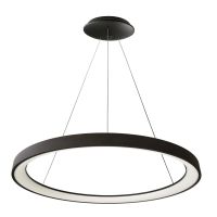 Šviestuvas pakabinamas LED 42W 3000K/4000K 3100lm/3200lm D-580mm H-35mm dimeriuojamas juodas su 1.8m pakabinimo laidu su trosu MEROPE - DEKO LIGHT