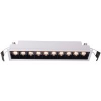 Šviestuvas į/l LED 20W 3000K 1600lm 257x52mm H-44mm baltos/juodos spalvos CETI 10 - DEKO LIGHT