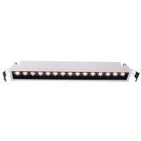 Šviestuvas į/l LED 30W 3000K 2400lm 376x52mm H-44mm baltos/juodos spalvos CETI 15 - DEKO LIGHT