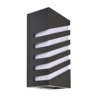 Šviestuvas v/t LED 10W IP54 3000K/4000K 205lm 100x70mm H-200mm tamsiai pilkos spalvos BRA GRUMIUM ANGULAR CCT I - DEKO LIGHT