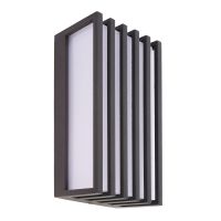 Šviestuvas v/t LED 10W IP54 3000K/4000K 300lm 100x70mm H-200mm tamsiai pilkos spalvos BRA GRUMIUM ANGULAR CCT I - DEKO LIGHT