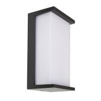 Šviestuvas v/t LED 10W IP54 3000K/4000K 440lm 100x70mm H-200mm tamsiai pilkos spalvos BRA GRUMIUM ANGULAR CCT I - DEKO LIGHT
