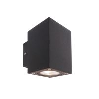 Šviestuvas v/t LED 9W IP54 3000K 440lm 90x68mm H-108mm tamsiai pilkos spalvos šviečia aukštyn/žemyn BRA CUBODO II DOUBLE DG MINI - DEKO LIGHT