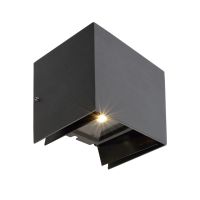 Šviestuvas v/t LED 5.5W IP54 3000K 200lm 140x105mm H-145mm tamsiai pilkos spalvos šviečia aukštyn/žemyn BRA ARCTURUS II - DEKO LIGHT