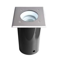 Šviestuvas į/ž 1x9W GU10 IP67 139x139mm H-156mm nerūdijančio plieno sidabrinės spalvos PAVO - DEKO LIGHT