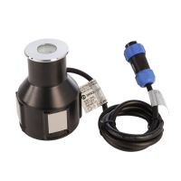 Šviestuvas į/ž LED 2.4W 24V IP67 3000K 150lm D-55mm H-83mm nerūdijančio plieno sidabrinės spalvos su laidu 1m ALZIRR II - DEKO LIGHT