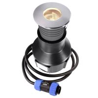 Šviestuvas į/ž LED 2.7W 24V IP67 3000K 110lm D-55mm H-80mm asimetrinis- nerūdijančio plieno sidabrinės spalvos su laidu 1m FORNAC - DEKO LIGHT