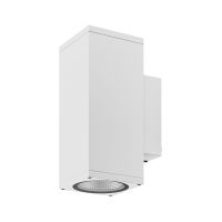 Šviestuvas v/t LED 21W IP65 3000/4000K 1800/2000lm 100x100mm H-238mm baltos spalvos Shoreline Pro Square Up+Down - DEKO LIGHT