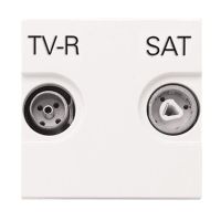 Lizdas p/t TV-R/SAT baltos spalvos 2 modulių N2251.7 BL Zenit - ABB