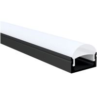 Profilis LED juostai aliumininis 17x13.4 L-2m juodos spalvos O1713 BLACK 2m - NORTHCLIFFE