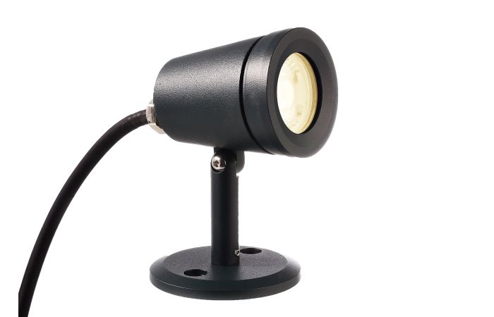 Prožektorius lauko LED 4W IP44/IP65 3000K 240lm D-50mm H-120mm antracito spalvos su laidu 2m COLT 4W COB - DEKO LIGHT