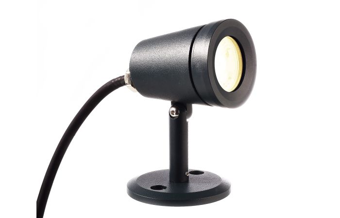 Prožektorius lauko LED 3.2W 24V IP65 2700K 92lm RGBW D-50mm H-120mm antracito spalvos su laidu 2m COLT COB RGBW - DEKO LIGHT