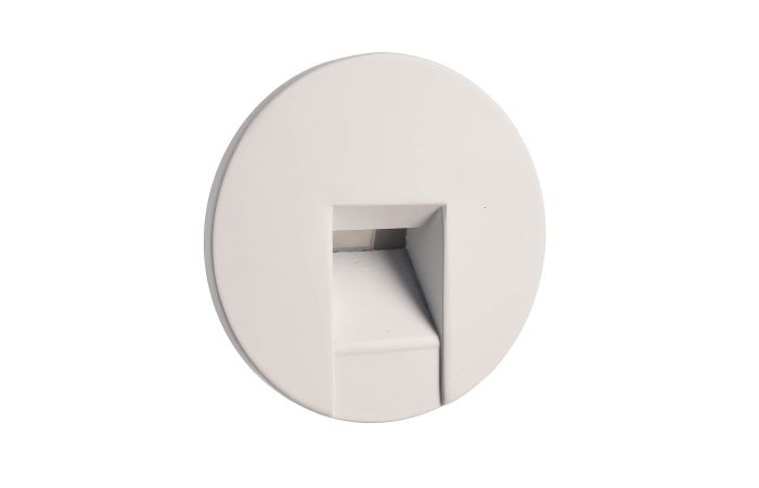 Dangtelis šviestuvui D-78mm į sieną baltos spalvos su kvadratine skyle ALWAID 2 - DEKO LIGHT