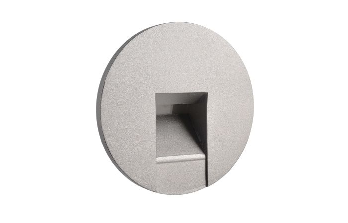 Dangtelis šviestuvui D-78mm į sieną aliuminio spalvos su kvadratine skyle ALWAID 2 - DEKO LIGHT