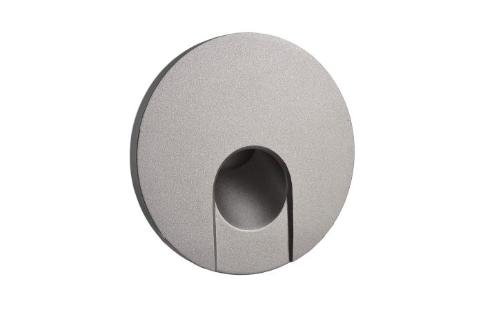 Dangtelis šviestuvui D-78mm į sieną aliuminio spalvos su apvalia skyle ALWAID 2 - DEKO LIGHT