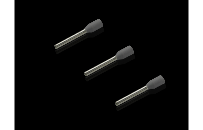 Antgalis gilzinis izoliuotas 0.75mm2 Cu pilkas L-12mm presavimo mašinoms AS 4050.738 [pak. po 1000 vnt.] - RITTAL