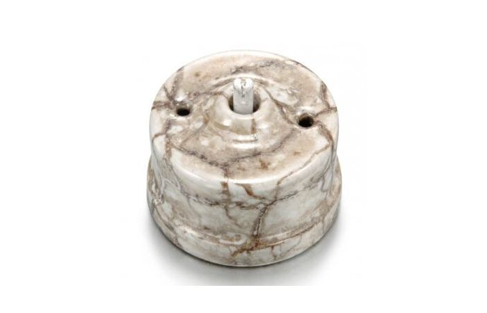 Perjungiklis v/t viengubas be klavišo Reggia porcelianas 10A 250V GARBY - FONTINI