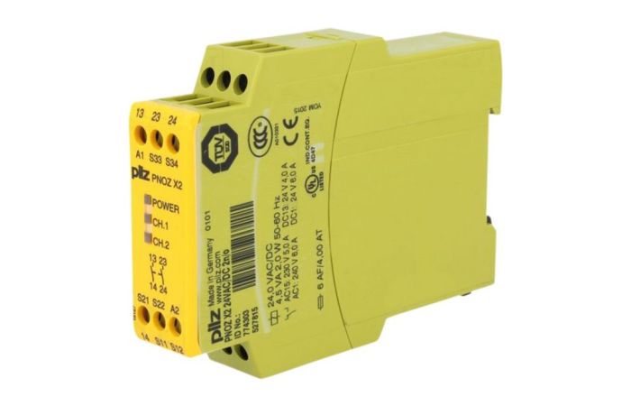 Relė saugos 2no 24V AC/DC varžtiniai kontaktai PNOZ X2 - PILZ