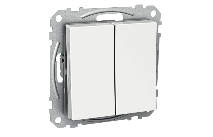 Exxact switch two-circ s screw white, WDE002617, WIRING DEVICES, EXXACT, ELECTROMECHANICAL INSERTS - SCHNEIDER ELECTRIC (pavadinimas tikslinamas)