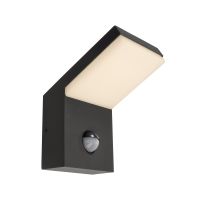 Šviestuvas v/t LED 16W IP65 3000K 1650lm 140x172mm H-219mm su judesio jutikliu ir šviesos davikliu tamsiai pilkos spalvos BRA TUCANAE MOTION - DEKO LIGHT